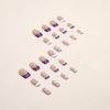 Estilo cuadrado europeo intermitente, morado francés, amor fresco, estilo ins europeo y americano, usa uñas dulces y geniales para chicas, pieza de uña especial