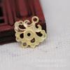 Yiwu Cobre Chapado en Oro Color Duradero DIY Goteo de Aceite Cloisonné Múltiples Agujeros Pasador Accesorio para el Cabello Colgante Pequeño B1929