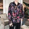 Estilo Hong Kong 2025 Nova Camisa Masculina de Manga Longa Estilo Coreano Tendência Bonita Chique de Hong Kong Roupas de Polegada para Estudantes para Usar por Cima Tendência