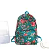 Mochila com Estampa Floral Nordestina, Mochila Escolar com Zíper Estilo Étnico, Mochila para Estudante Universitária Feminina, Estilo Tendência Nacional, Casual de Primavera