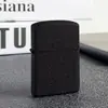 Venda Direta da Fábrica Presentes Criativos de Publicidade Isqueiro de Metal à Prova de Vento Querosene Preto Fosco