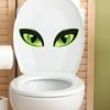 Fun-F706G Ojos Verde Luminoso Baño Inodoro Pegatinas para Inodoro Fondo del Hogar Pegatinas de Embellecimiento Al por Mayor