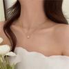 Collar de perlas de agua dulce de nicho de lujo ligero con diseño de doble capa apilada, accesorios para Spice Girl, cadena de clavícula de estilo coreano para mujer