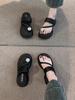 Conjunto de Sandalias y Chanclas de Moda con Pedrería Elegantes, Plataforma Gruesa, Combinan con Todo, Chanclas de Punta para Mujer, Novedad Verano 2024