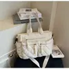 Bolsa de Inverno e Outono com Grande Capacidade em Penas para Mulheres 2025 Novo Estilo Coreano Casual Roupas de Trabalho Bolsa Tote Estudante Versátil Bolsa de Ombro