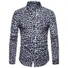 Moda Transfronteriza 2026 Camisa de Manga Larga para Hombre Cardigan con Estampado de Rosas Impresión 3D Trendy Casual Versátil
