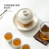 Olla de Cerámica Hecha a Mano con Esmalte de Ceniza, Boca de Flor, Tapa de Olla de Arcilla Púrpura, Tazón, Base de Olla, Accesorios para Juego de Té Seco, Esterilla de Luffa