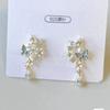 Pendientes de Clip para Oreja de Verdura Celeste Fangyuan para Mujer ~ Diseño de Nicho Borla Pendientes Largos Otoño e Invierno Joker Temperamento Pendientes Avanzados