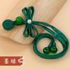 Hebilla de placa de una palabra de cola larga clase A de Hengmeihe, hebilla hecha a mano de cheongsam con libélula de cuentas de jade, accesorios decorativos étnicos de la dinastía Han