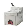 Fogão Fritador de Mesa 6L Cilindro Único para Batata Frita Frango Frito Fogão Fritador a Gás Comercial com Chaminé