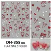 Redanco nuevo 3D red plana roja amor lazo pegatinas para uñas tridimensionales adhesivas pegatinas para uñas DH-855