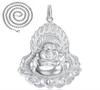 Colar feminino com pingente de Buda em prata de lei 999 colar com pingente de Buda Maitreya chama de prata pura joias de prata para casal