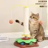 Tabla Rascadora Vertical de Sisal y Estructura de Escalada para Gatos Combo, Duradera y que No Suelta Pelo, Juguete para Gatos, Poste Rascador, Plataforma Giratoria, Suministros de Tabla para Uñas de Gato