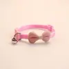 Nuevo collar para gato mascota perro pequeño collar de perro lindo moño campana collar de algodón ventas directas de fábrica