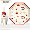 Paraguas Automático Completo Manzanita Elefante para Mujer con Punta de Bola Roja, Paraguas Plegable Portátil para Sol y Lluvia con Correa de Muñeca