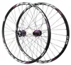 Juego de ruedas para bicicleta de montaña 24 26 27.5 29 pulgadas aluminio hepei rodamiento Lin liberación rápida eje de barril rueda de seis trinquetes púrpura