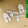 Clips de polea simple y doble para puerta corrediza de cortina de bambú, bloqueo de polea colgante para riel curvo de puerta corrediza de partición, accesorios para cortina de bambú