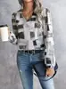 Nuevo Top para Mujer de Manga Larga con Cuello en V Transfronterizo Europeo y Americano