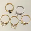Pulsera de Acero Inoxidable Panjia Dora Transfronteriza con Forma de Lazo Corazón Diamante Geométrico Pulsera Pequeña Fresca Versátil con Cuentas para Mujer