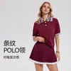Camiseta Polo Estilo Nuevo Americano Feixian para Mujer, Corte Entallado, Manga Corta, Atuendo Deportivo Primavera Verano