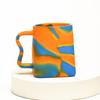 Amazon Transfronterizo Color Mango de Silicona Taza Taza de Gran Capacidad Anticaída Portátil Taza de Viaje Taza de Enjuague Bucal de Silicona