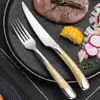 Talheres de Aço Inoxidável 304 Star Diamond Transfronteiriços Faca, Garfo e Colher Estilo Ocidental Conjunto de Quatro Peças Faca, Garfo e Colher para Steak de Hotel Conjunto Amazon