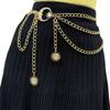Europeu e americano cross-border jóias personalizado retro lua estrela pingente metal cintura corrente feminino multi-camadas corrente corpo corrente acessórios