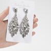 Pendientes de Galaxia Brillante con Borlas Largas y Circonitas de Lujo Ligero para Cena, Socialité, Vestido, Novia, Temperamento, Boda