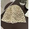Gorro de Lentejuelas Estilo Coreano para Mujer, Moda Tejido Hueco Sombrero para la Cabeza, Sombrero Delgado Transpirable de Primavera y Verano que Hace que la Cara Parezca Más Pequeña