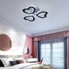 Lámpara de Techo de Cristal LED Lámpara de Restaurante de Tres Cabezas Lámpara de Anillo para Comedor Lámpara Minimalista Moderna para Dormitorio Sala de Estudio Normcore