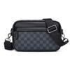 Bolso de hombro a cuadros para hombre, bandolera, bolso pequeño, business casual, bolso de hombro pequeño, marca de moda, horizontal, gran capacidad, mochila individual para hombre