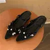 Zapatillas de Verano para Mujer con Puntera Plateada, Tacón Oculto, Medias Zapatillas, Estilo Francés de Nicho, Tacto de Alta Gama, Suela Gruesa, Zapatos de Salón Mary Jane