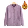 Meia-idade e idosos outono e inverno vovó casaco mãe cardigan camisola de malha novo velho senhora casual top