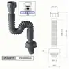 Desagüe Emergente para Lavabo Tubería de Acero Inoxidable Tipo Desagüe Antiolor Desagüe para Lavabo de Baño
