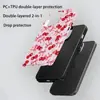 Capa de Celular Estilo Menina Doce com Laço de Cereja Rosa Feminina Cobertura Total Proteção Contra Quedas Capa Macia Celular Fresco Fofo