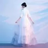 Novos Trajes de Performance Estilo Chinês 2026 Novo Modelo Traje de Maestro de Coro Roupa de Apresentador Competição de Guzheng
