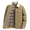 Chaqueta de Plumón para Hombre Otoño/Invierno 2026 Cuello Solapa Estilo Ropa de Trabajo Relleno 90% Plumón de Pato Blanco Abrigo Cálido Casual de Negocios para Jóvenes