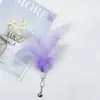 Caña de juguete para gatos con pluma y cascabel, cabeza de repuesto, juguete de peluche para mascotas, gadget para entretener gatos, juguete para mascotas que alivia el aburrimiento