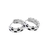 Pendientes de tablero de ajedrez con un estilo dulce y fresco único, pendientes circulares de tablero de ajedrez en blanco y negro, tachuelas elegantes, pendientes de alta gama
