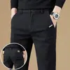 Calças Casuais Masculinas Outono/Inverno 2026, Corte Reto, Modelagem Solta, Emagrecedoras, Versáteis, Calças Longas da Moda para Jovens