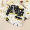 Roupas de Grupo Feminino Caçador de Demônios K-Pop Fantasia Cosplay Estrela K-Pop Infantil Mila Zoi Lumi Mesmo Estilo Roupa de Palco