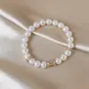 Pulsera redonda de perlas con cuentas de circonita, estilo francés inspirado en Chanel, diseño único, accesorio femenino de nicho de lujo ligero con un toque de alta gama