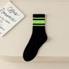Calcetines Largos para Mujer, Calcetines de Media Pantorrilla, Calcetines de Algodón para Primavera y Otoño, Calcetines Deportivos Casuales para Mujer Resistentes al Olor para Primavera, Combinados con Pantalones de Tiburón, Zhuji