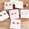 S925 Prata Agulha Coreano Elegante Simples Pequeno Amor Brincos Femininos Novo Requintado All-match Nicho Design Brincos da Moda