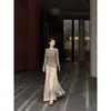 2026 Estilo Ligeramente Maduro Diseño de Dobladillo Irregular Top de Encaje Morado Camisa para Mujer Transmisión en Vivo Dropshipping Distribución Transfronteriza