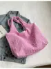 2025 Estilo Coreano Bolso Tote de Hombro Burbuja Plegado con Corazón Girly Bolso Bandolera Pequeño Fresco para Mujer Color Puro Bolsa de Compras Bolso de Axila