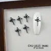 Venta Caliente Aleación Cruz Clavo Arte Decoraciones Punk Chica Picante Estilo Versátil Cruz Pistola Negro DIY Accesorios para Uñas