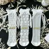 Calcetines de Verano Ultra Delgados Versátiles para Niñas con Lazo Calcetines de Princesa Lolita Calcetines de Media Pantorrilla para Niños Calcetines de Media Pantorrilla para Niños