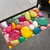Alfombrilla de Barro Diatomeas para Entrada de Baño, Alfombrilla Absorbente de Agua para Pies, Resistente a la Suciedad, Lavable, Alfombrilla Antideslizante, Alfombrilla de Piso de Baño con Piedras 3D