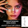 Estampado en Caliente Cruzado Tatuaje Halloween Pegatina Escamas de Sirena Maquillaje Facial Imitación Pegatina Facial de Alta Calidad Atmósfera Impermeable Larga Duración